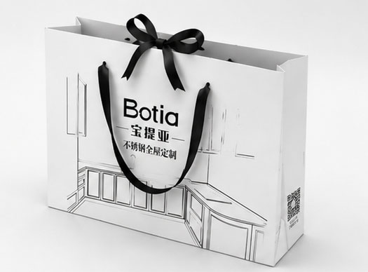 超大尺寸丝带手提袋定制｜450×320×250mm 高端礼品购物袋